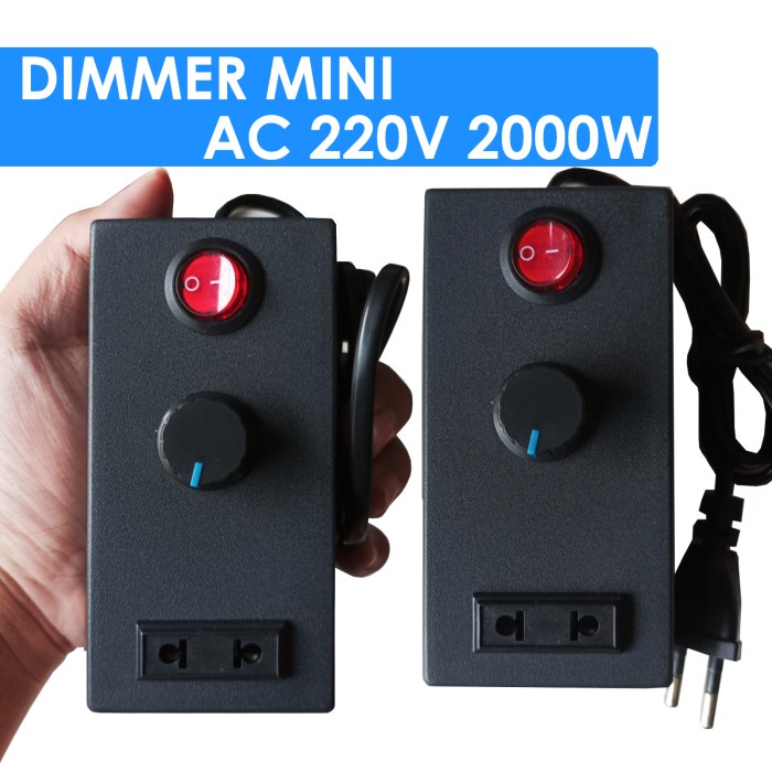 Dimmer Mini AC 220v 2000 watt Pengatur Dinamo Motor Bor Gerinda