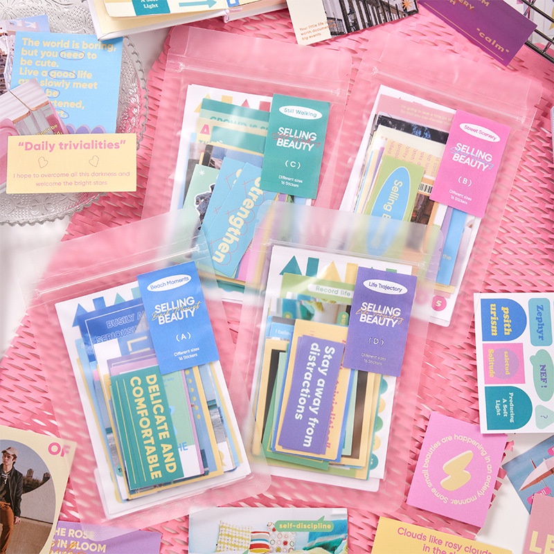 

[HARU] 32lbr Sell The View Sticker Pack Modern Style Paper Journaling Supplies Paper Deco Journaling paper Jurnal Scrapbook Colorful Decoration