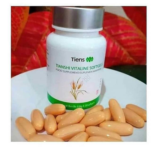 VITALINE SOFTGEL TIENS  PEMUTIH TUBUH ORIGINAL 100 % JUAL PER 1 BUTIR  CAPSULES / VITALINE SOFTGEL T