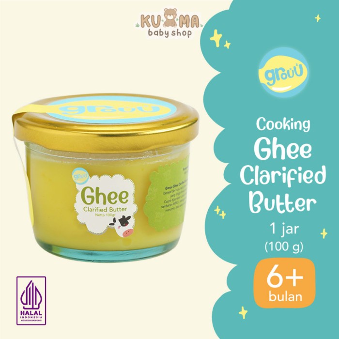 

Grouu - Grassfed Ghee Butter (Mentega rendah laktosa) - BB Booster