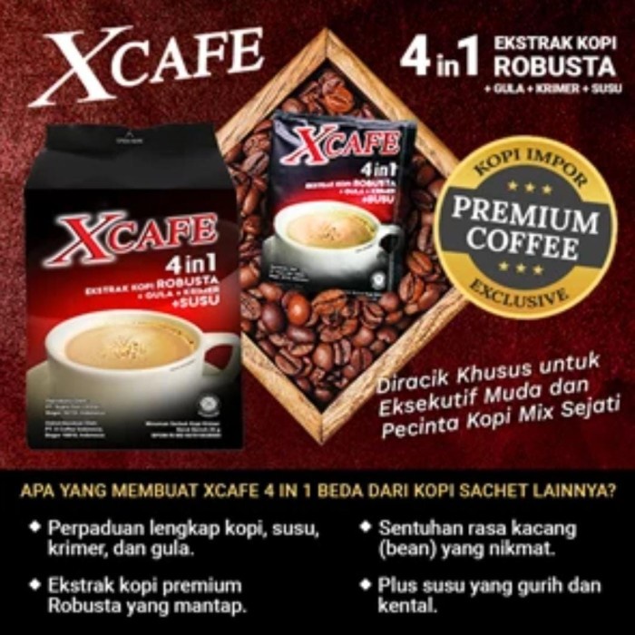 

KOPI INSTANT XCAFE 4in1 - 1 KARTON / KOPI INSTANT PREMIUM