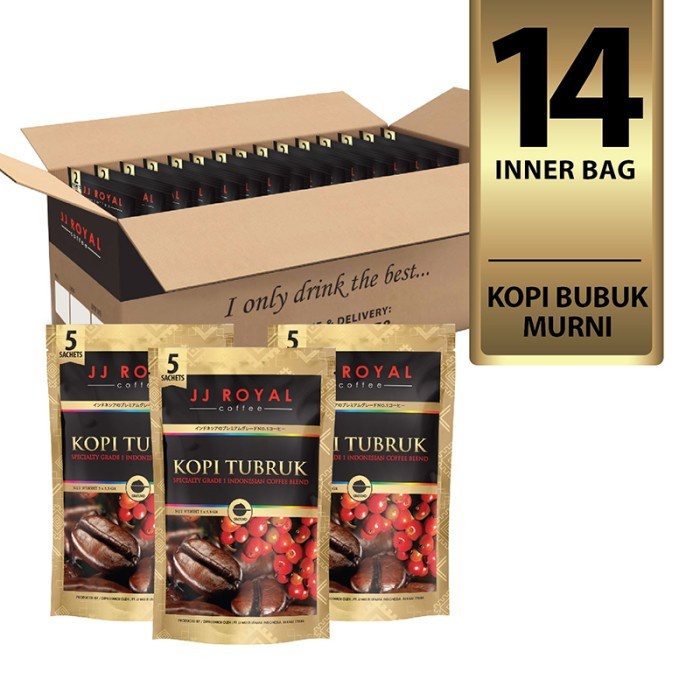 

JJ Royal Coffee Kopi Tubruk Pure Innerbag @ 5 sch 14 pcs