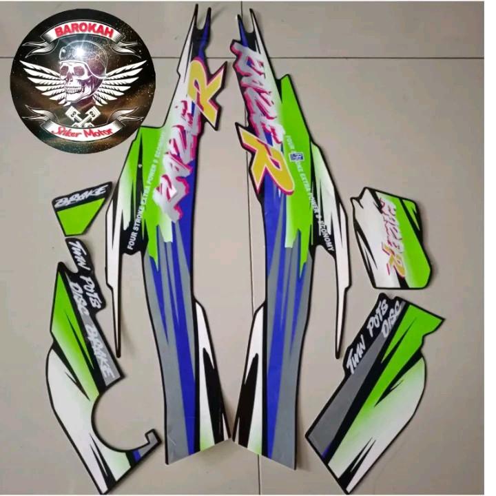 AJS KAWASAKI KAZE R Stiker motor Sticker Bisa Cod Full Body Set
