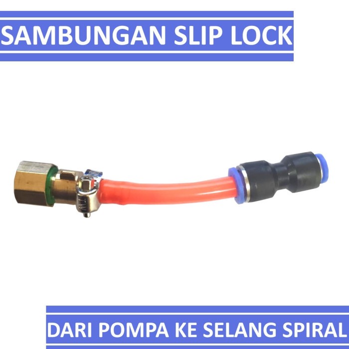 Paket Sambungan Pompa DC Drat 18mm Ke Selang Spiral