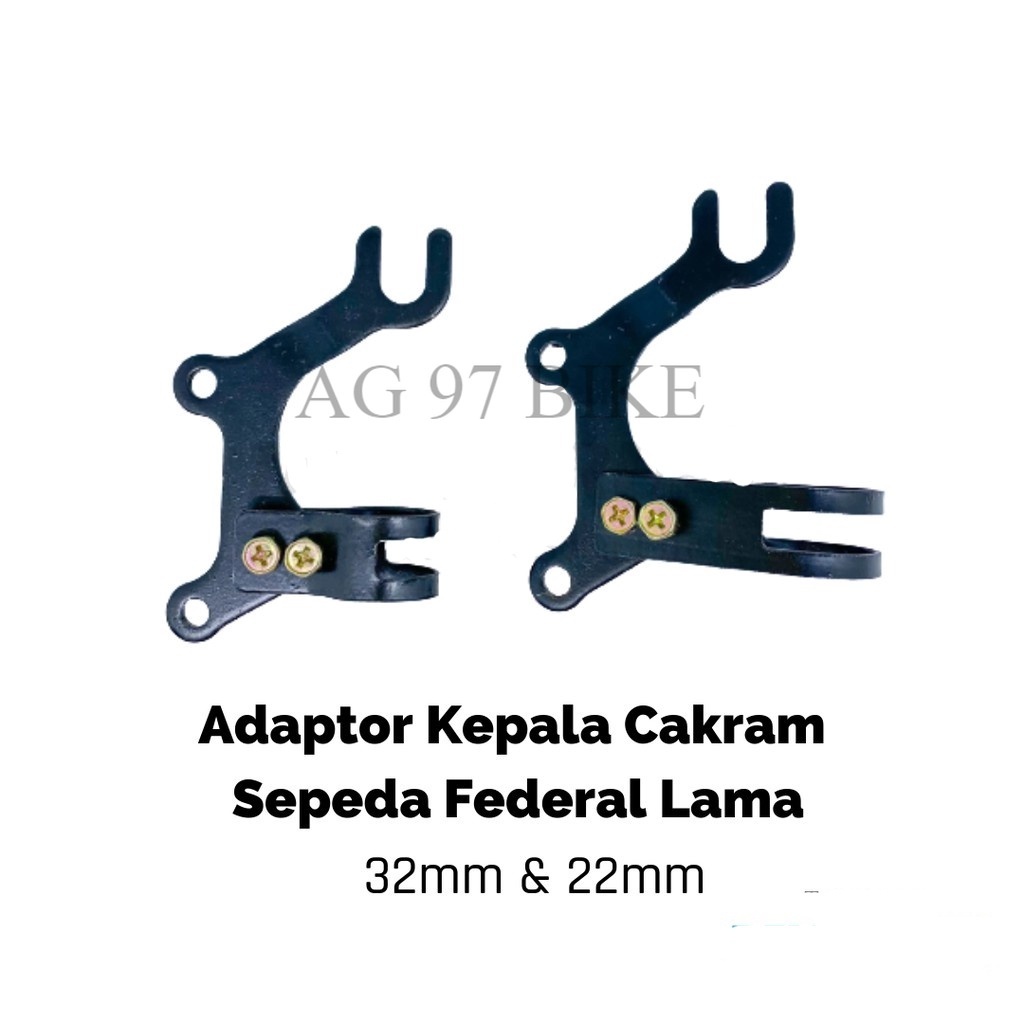 Adaptor sambungan dudukan kepala rem cakram disc brake sepeda federal jadul lama  22mm 32mm