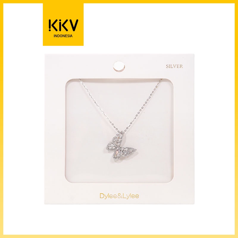 KKV Kalung Rantai Clavicle SF AC-482 Silver 925   Desain Sederhana dengan Motif Kupu-kupu