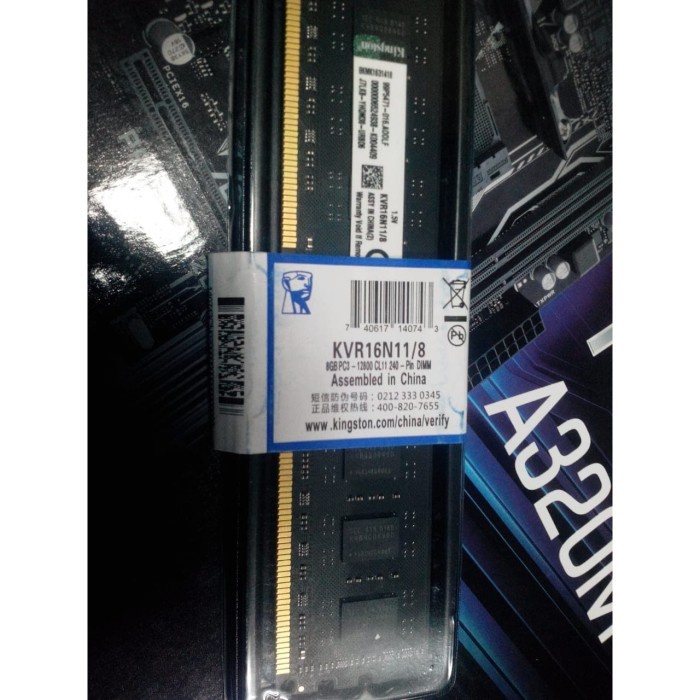 Ram kingston 8GB DDR3 PC3 12800 CL11 Longdimm KVR16N11/8