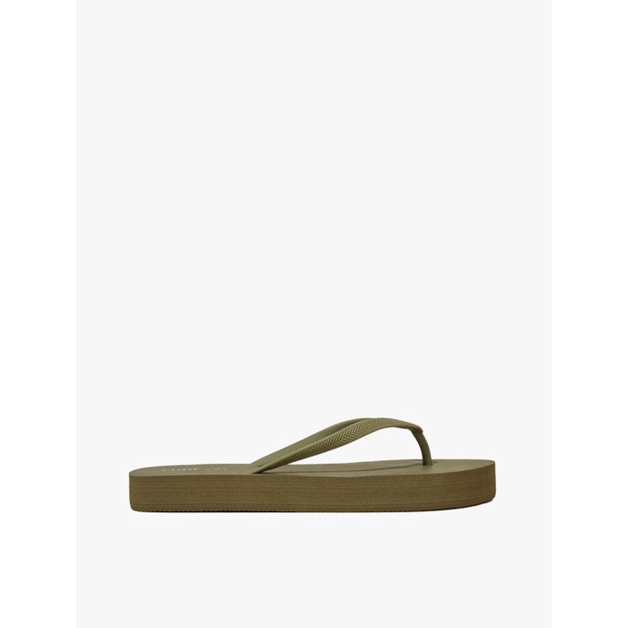 DRB Rubi - Sandal Wanita - The Rubi Flatform Flip - Soft Olive - Soft Olive, 37