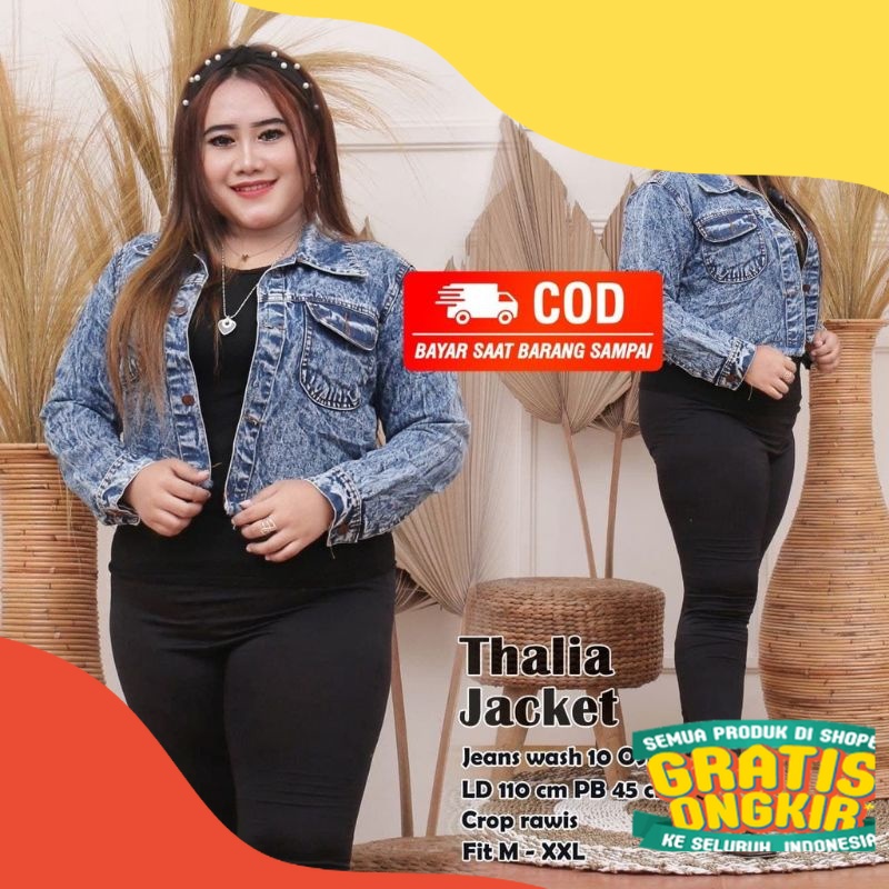 JAKET CROP JUMBO JEANS DENIM WANITA JAKET CEWEK TERBARU MURAH JAKET JINS CROP OVERSIZE/ ungu liliac