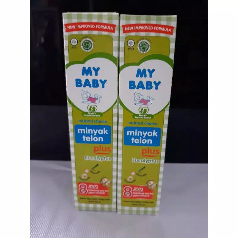 Minyak Telon My Baby 90ml 150ml  Plus Eucalyptus 8 Jam Hijau