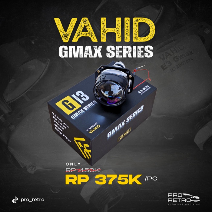 VAHID Biled Projie GI3 2.5inch Lampu Motor Mobil ORI Bergaransi