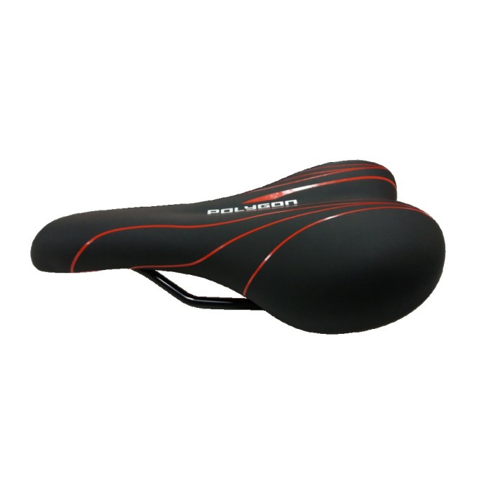 Sadel Polygon Black Red MTB Jok Sepeda Polygon