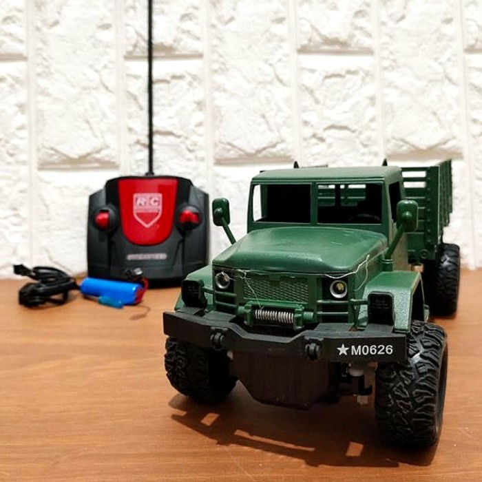 RC Truk Militer Remote Control Besar 1/16 - Mainan Mobil Truck Tentara - RC Dump Non Cas