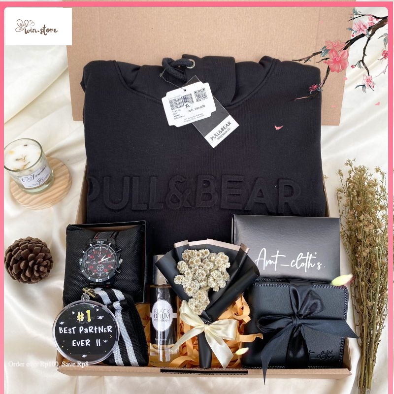 Hoodie Terkini / HAMPERS HOODIE PREMIUM KADO ULANG TAHUN COWOK KEREN / KADO AESTHETIC/ KADO ULANG TA