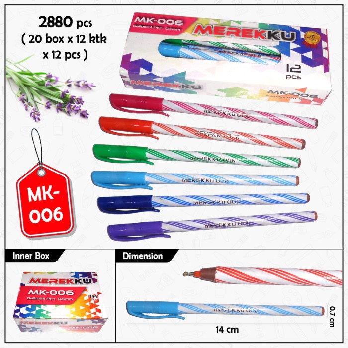 

Ballpoint pen merekku mk 006 isi 12 pc -yu85