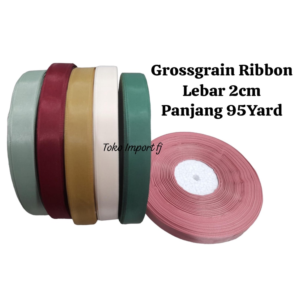 

Pita Grossgrain 2cm x 95Yard Ribbon Pita Kado Bouqet Pita Salur 1Roll 86M