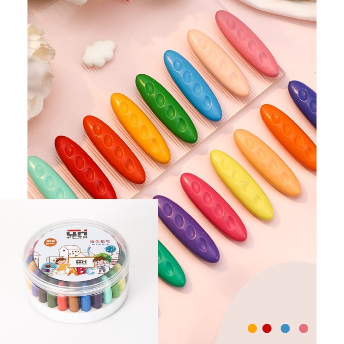 

[LOGU] Crayon plastik peanut anak, Krayon cat plastik wadah toples.