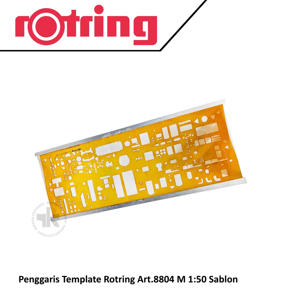 

Rotring Penggaris Template / Sablon Sanitare Installation II Art.8804 M 1:50