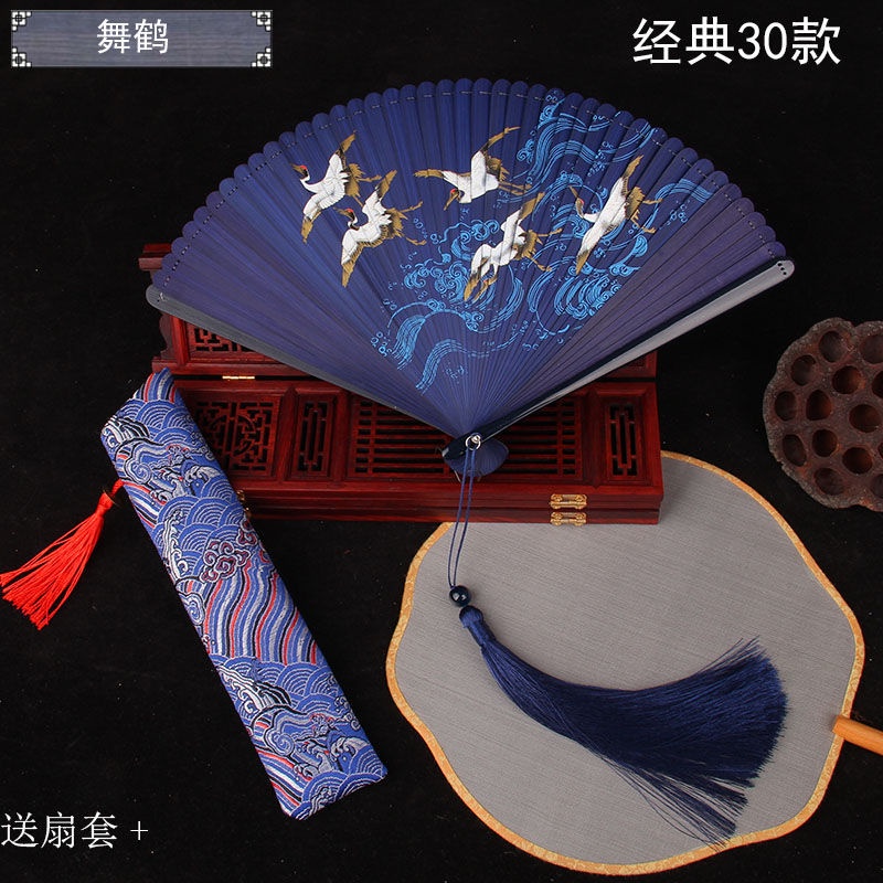 All bamboo fan, Chinese style retro folding fan