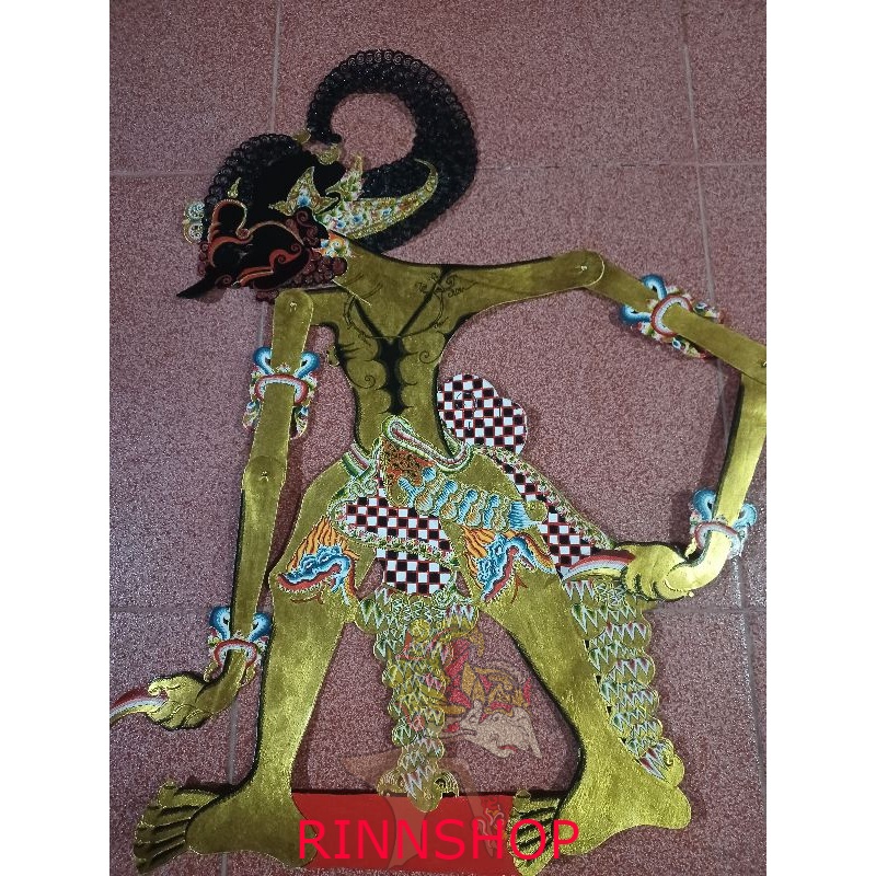 wayang werkudara alusan / kulit asli / cod / wayang murah