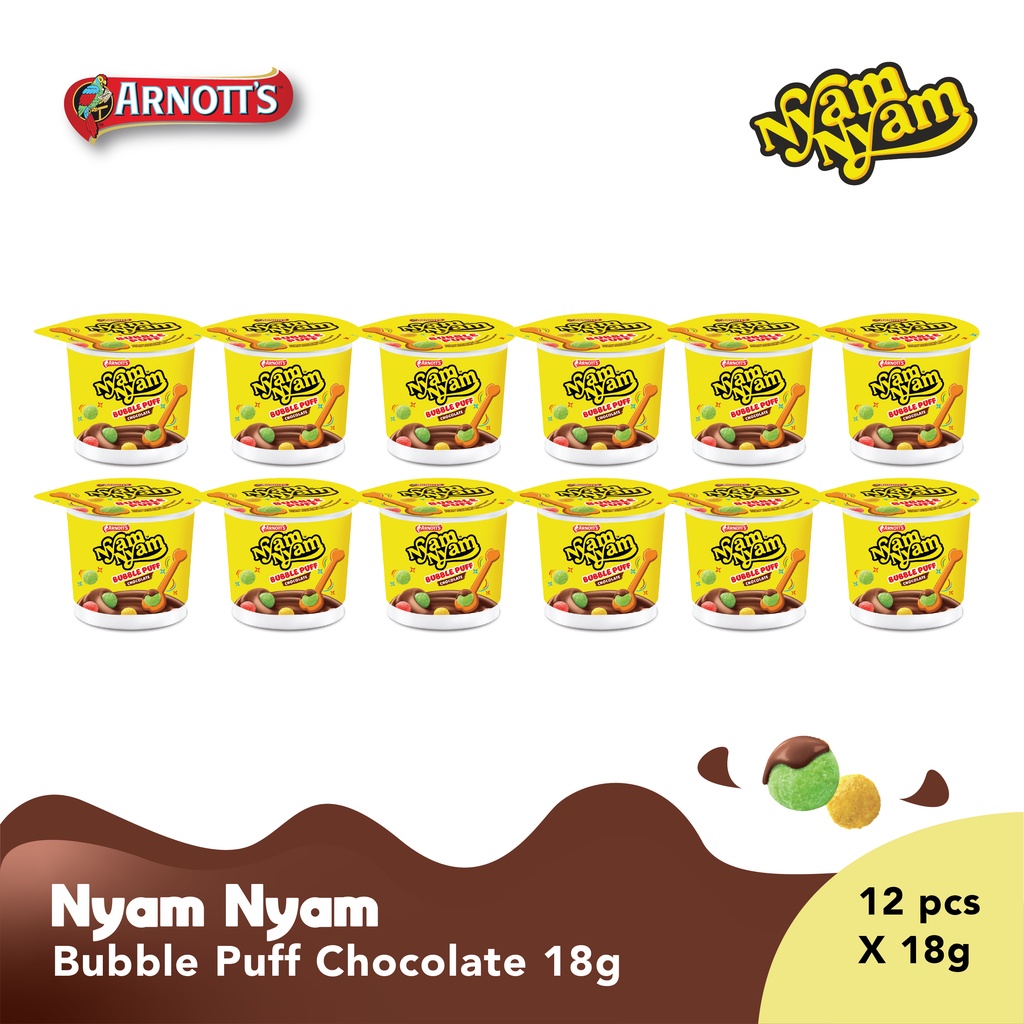 

Nyam-Nyam Bubble Puff Chocolate 18 gr x 12