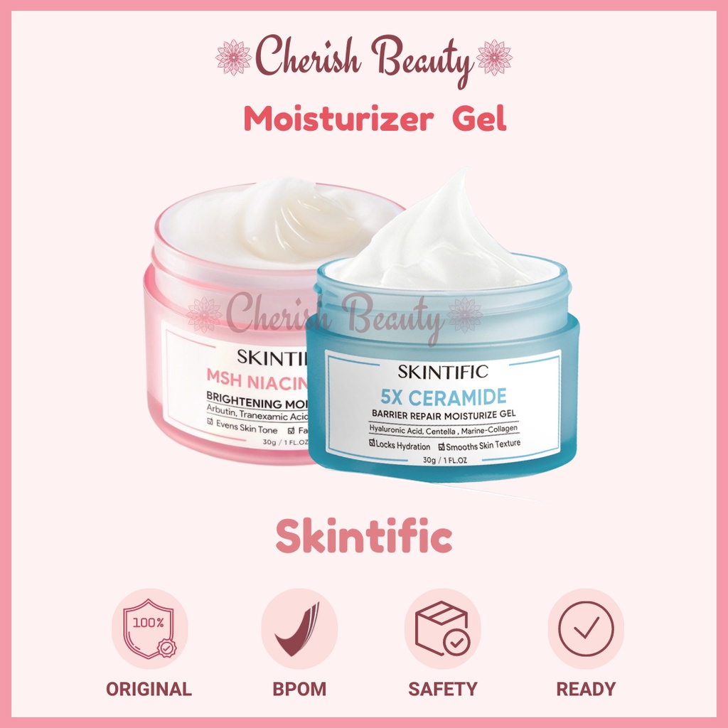 Skintific - 5X Ceramide Barrier Repair Moisturize Gel Moisturizer 30G BPOM 30 gr 6 gr Scintific Skin