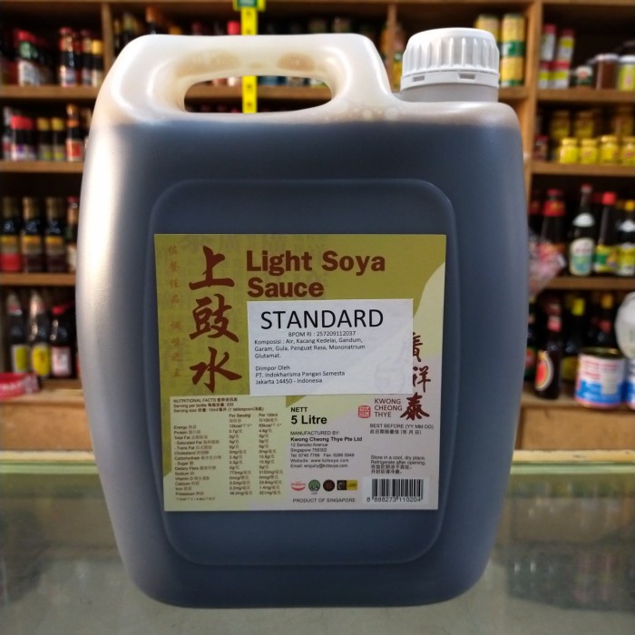 

KCT Kwong Cheong Thye Light Soya Sauce STANDARD/ Kecap Asin 5liter