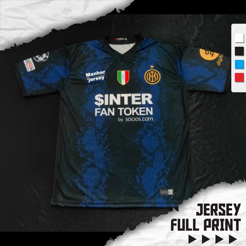 Jersey Inter Milan Home 2021 2022 Full Printing Custom