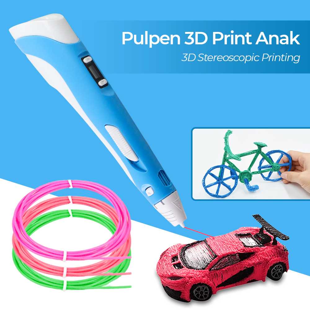 

Pulpen 3D Anak Stereoscopic Printing Magic Drawing 3 Filament - E-Kewl
