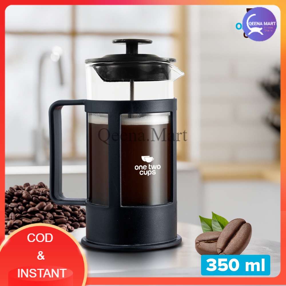 One Two Cups French Press Plunger Coffee Maker Pot - FN35