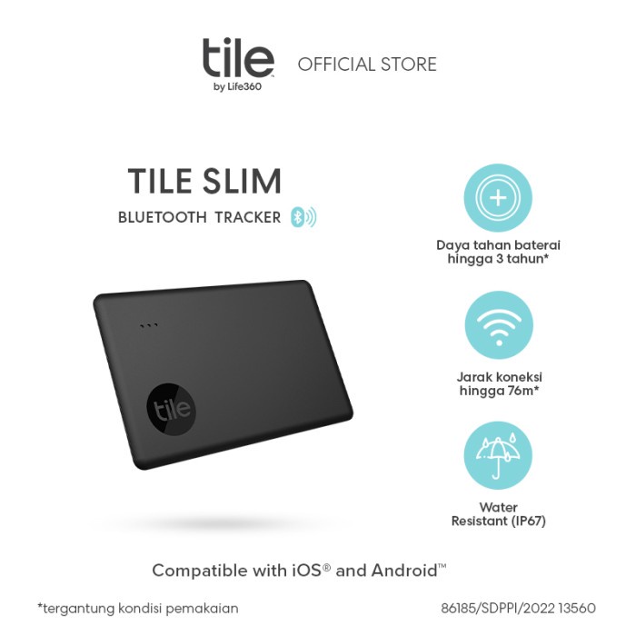 Tile Slim - Bluetooth Tracker / Pelacak Pintar