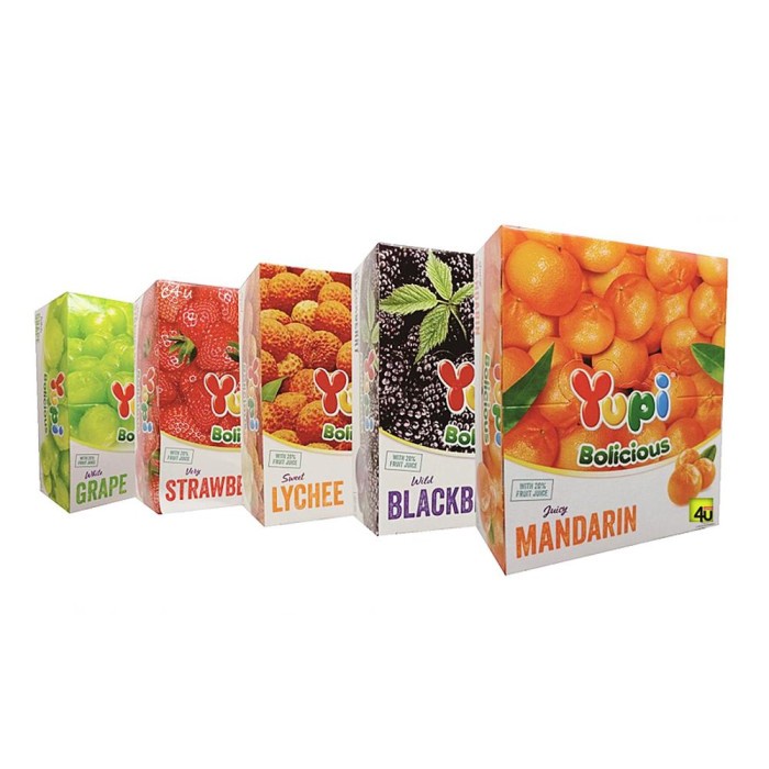 

Yupi Bolicious Permen 1 box isi 24 pcs Rasa - White Grape