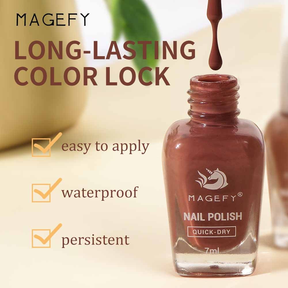MAGEFY Glitter Kutek Cat Kuku Nail Polish Shimmer Tahan Lama Tahan Air Warna  Sparking Manicure 7ml 8010