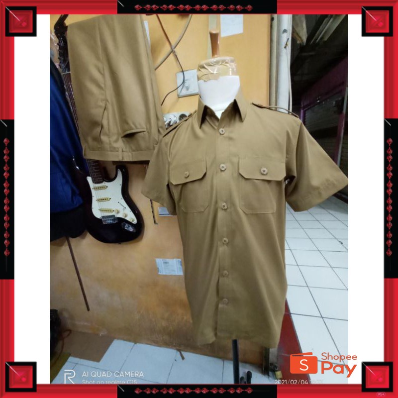 12.12 SERAGAM SALE / BAJU SERAGAM PNS PRIA PDH COKLAT KHAKI ATAU KREM FASHION PRIA