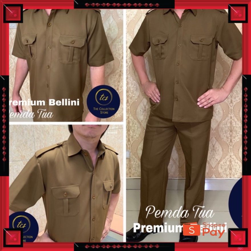 12.12 SERAGAM SALE / JUMBO Seragam Setelan Semi Wool Pemda PNS, Safari Pemda Pria, Baju Seragam Secu