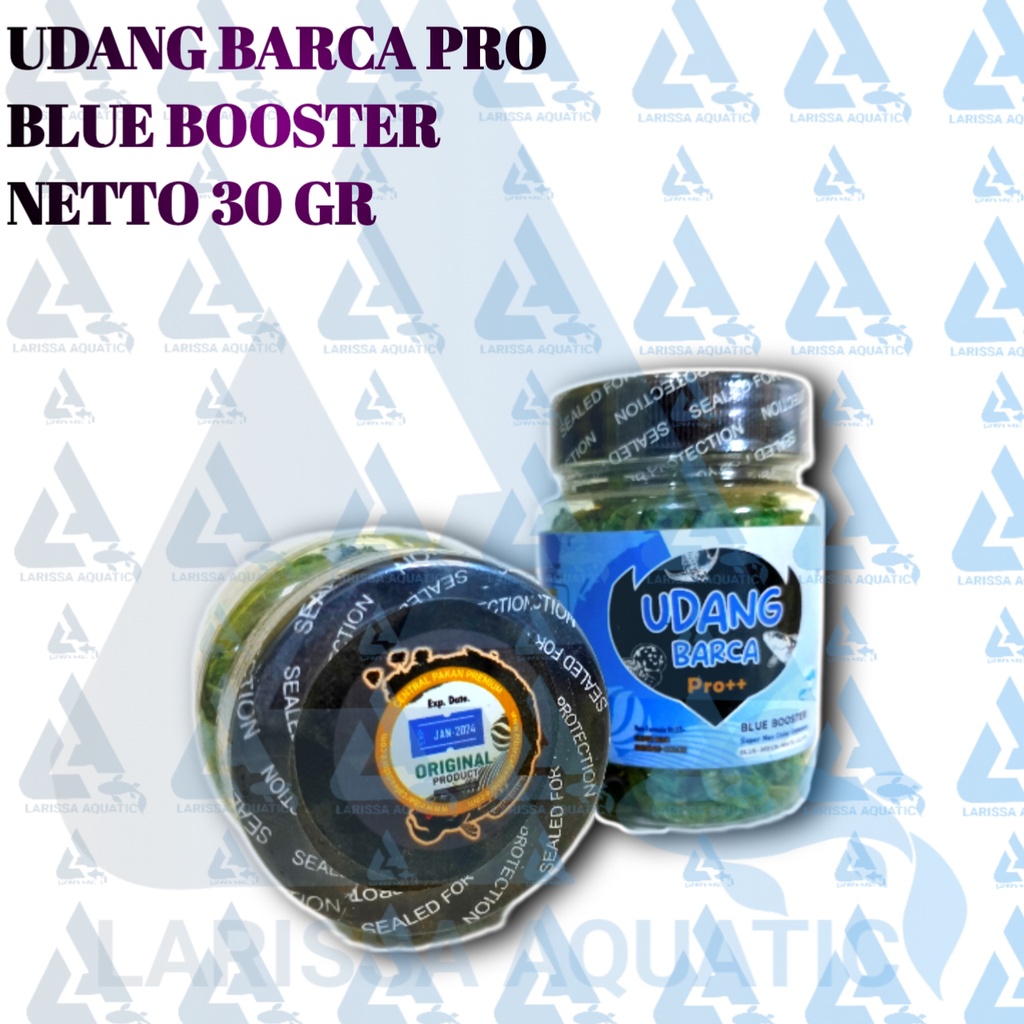 UDANG BARCA Pro++  SUPER BLUE Udang Kering Pakan Pelet Ikan reptile dibawah 20 cm optimalkan mutasi 