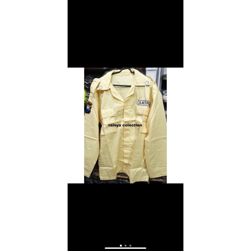 FLASH SALE MSSASHOP ATASAN BAJU PDL SATPAM KREM / ATASAN SATPAM PDL WARNA KREM TERBARU BAHAN HALUS