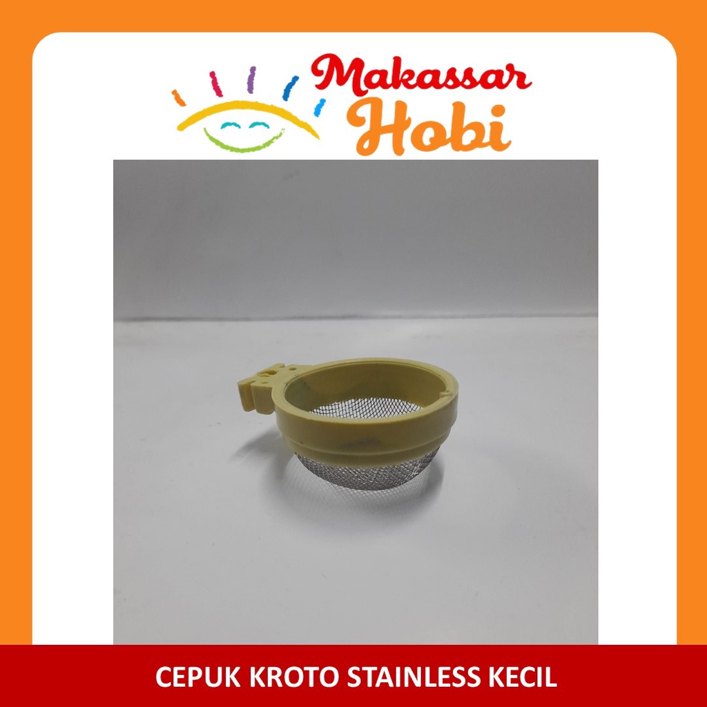 Cepuk Pleci Ciblek Kroto Stainless Wadah Kecil Pakan Makanan Burung