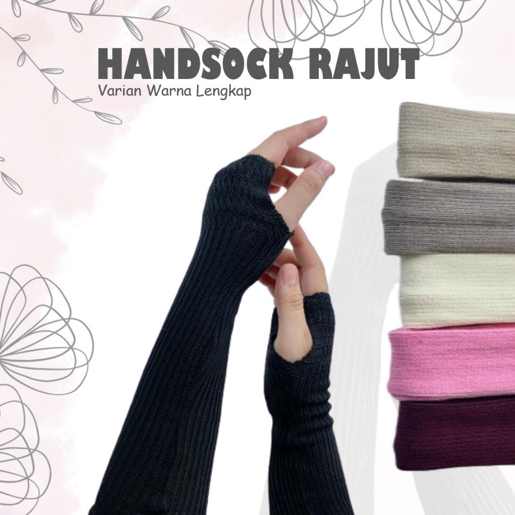Deker Lengan Panjang Premium Handsock Tangan Rajut Jempol Lengan Panjang / Manset Tangan Rajut
