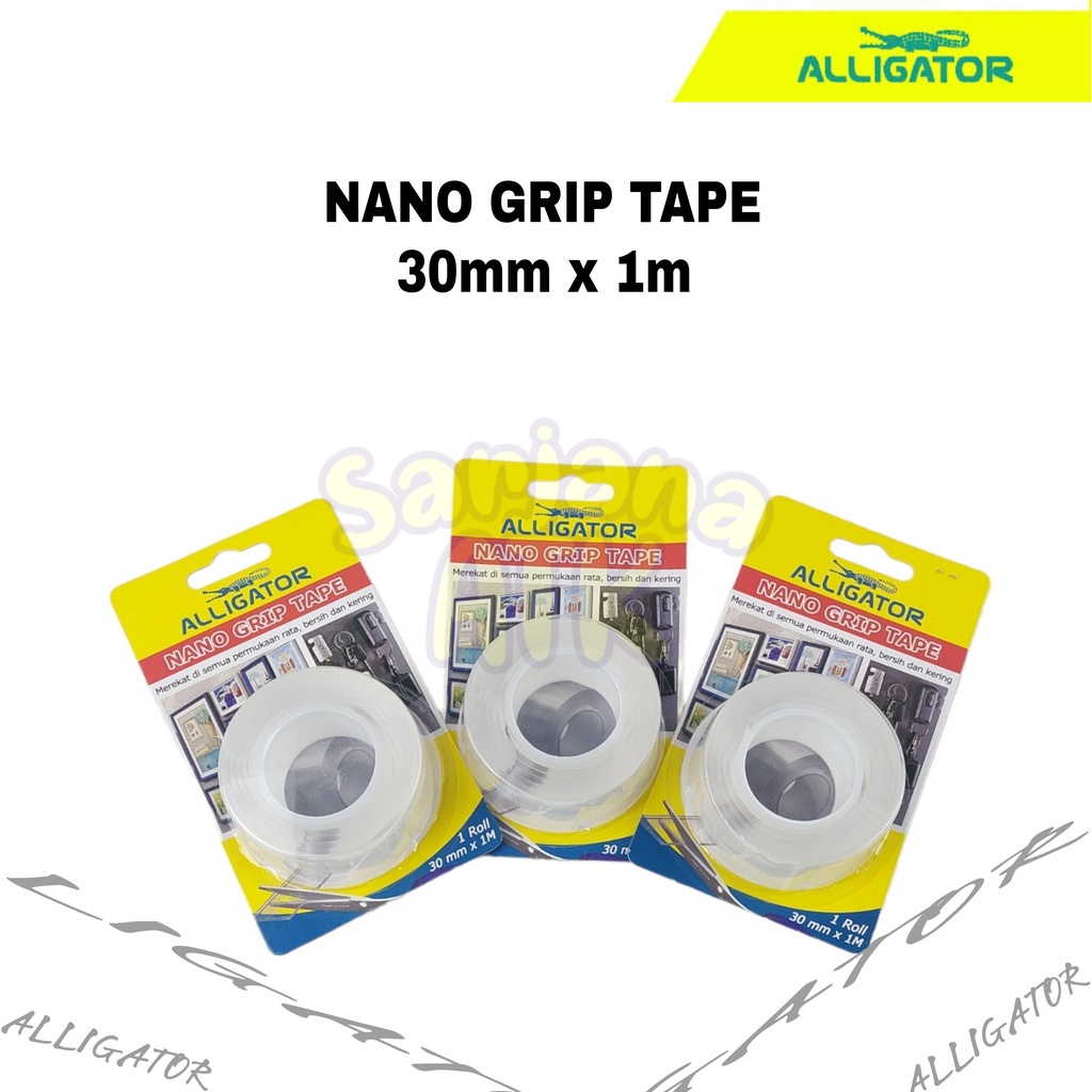

Double Tape / Perekat Bolak Balik Nano Grip Tape Alligator 30mmx1m