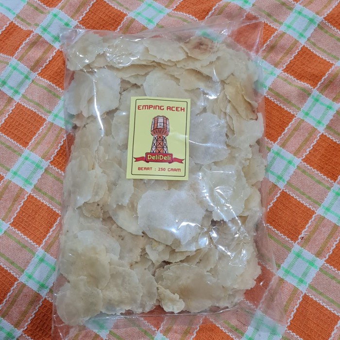 

[KUALITAS TERBAIK] Emping Melinjo Mentah grade A Super Tipis asli Aceh 250gr Deli250
