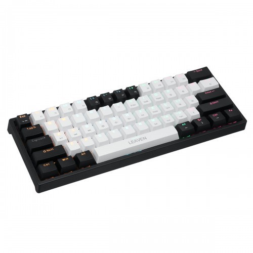 Terlaris Keyboard Gaming Mechanical 60% Layout USB Type-C TERMURAH DI TOKOPEDIA - PUTIH HITAM, Red S