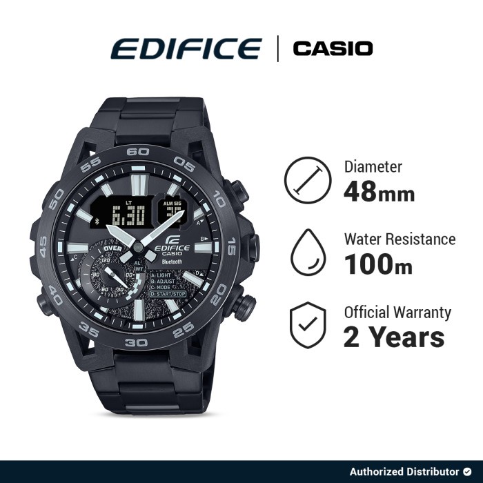 Jam Tangan Pria Casio Edifice ECB-40BK-1ADF Original Analog Digital