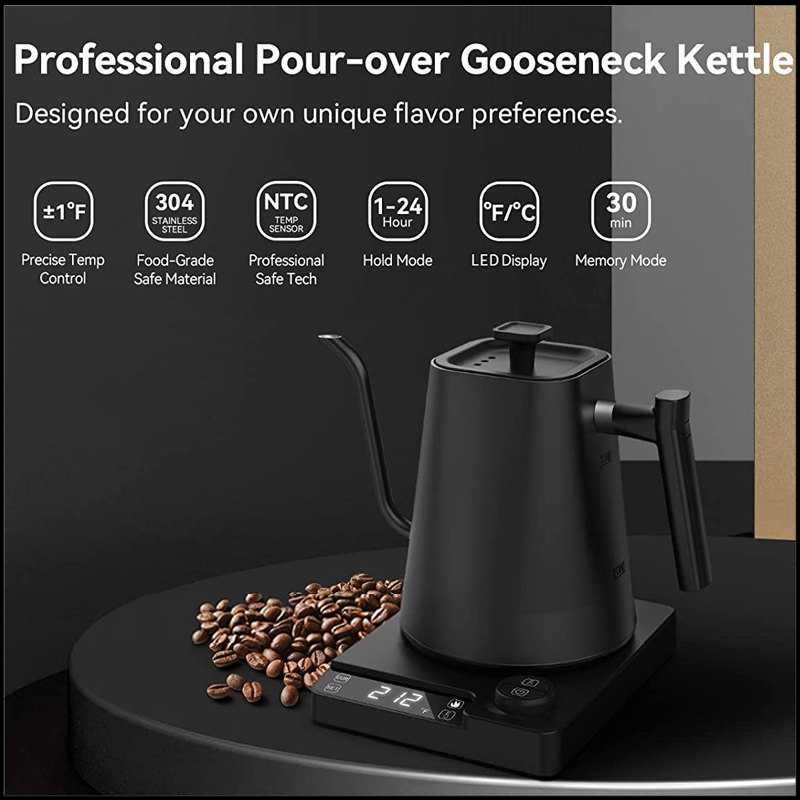 

KBX Teko Listrik Kopi Pemanas Air Leher Angsa Pour Over 1200W 1L - KT10 PRO