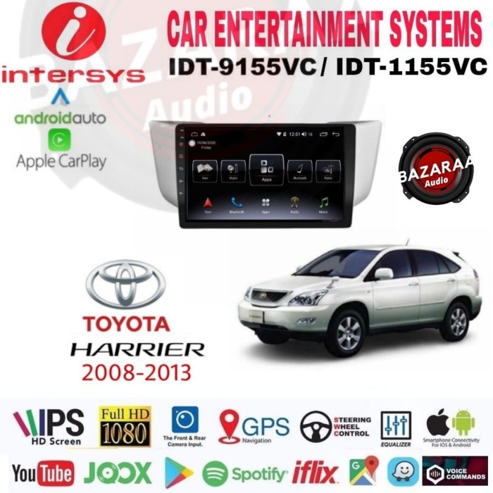 Head Unit Android INTERSYS 9 Inch HARRIER 2003 - 2013 + Canbus