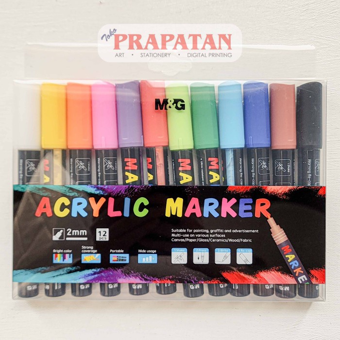 

M&G Acrylic Marker Set APL976 | Spidol Akrilik Water based pigment in - 5C