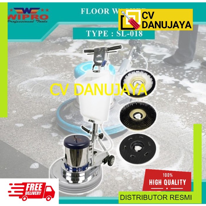Alat Pembersih pel Poles Granit Lantai Floor Washer Size 18 Inch Wipro SL-018