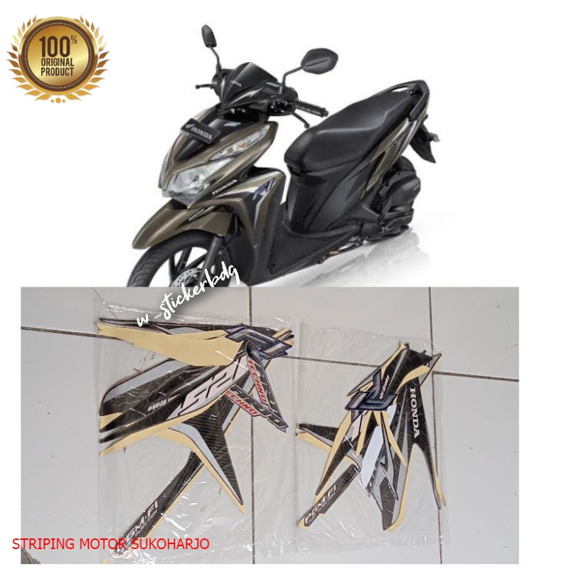 (ORI) Striping  Lis Honda Vario 125 Techno 2014 Coklat Brown kualitas original