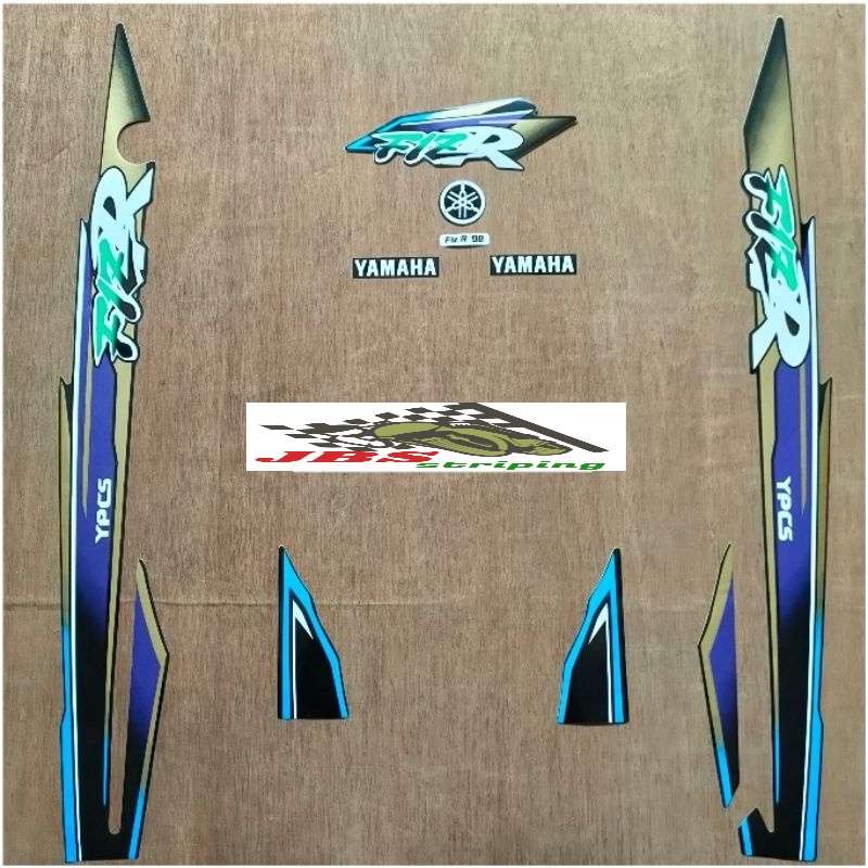 striping  yamaha f1z r fiz r hitam Lis biru tahun 1997 1998 stiker lis f1zr fiz r fis r