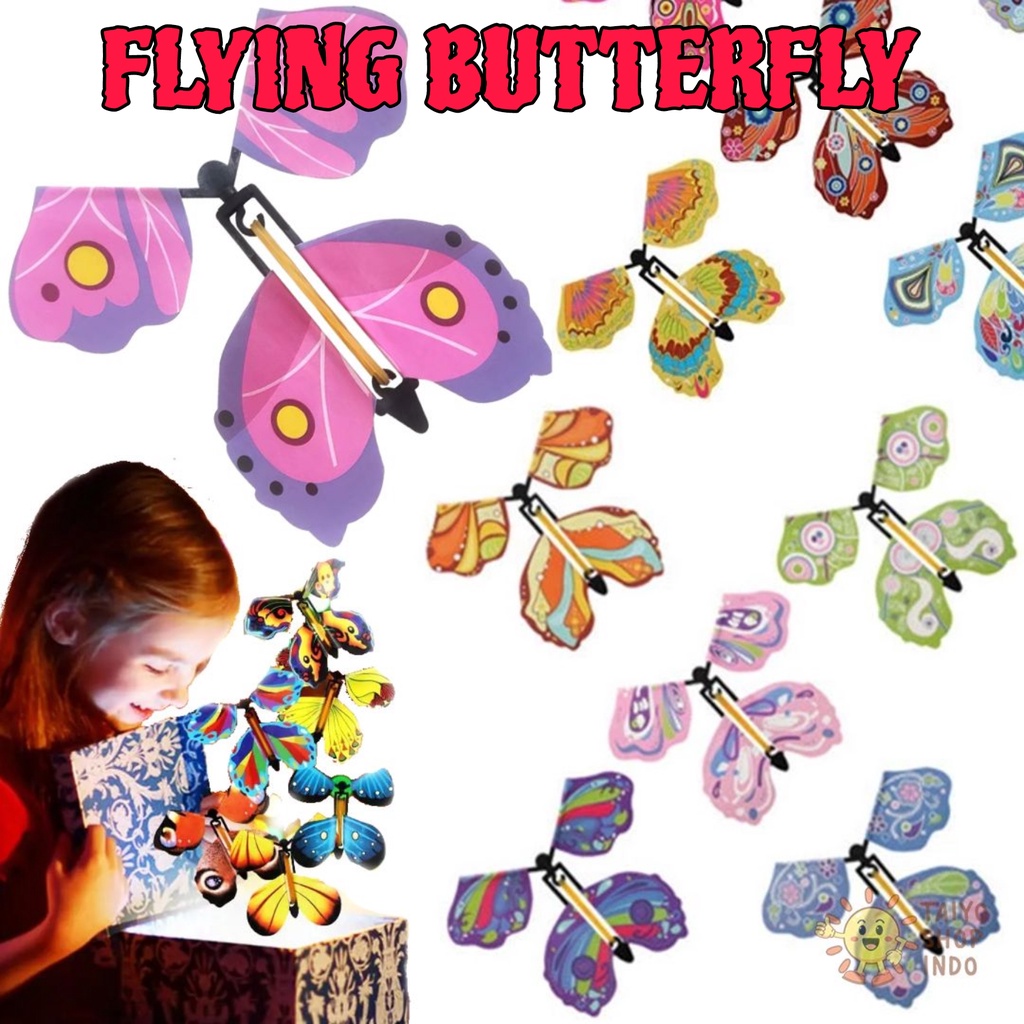 TAIYO Mainan Anak Flying Butterfly Surprise Gift Kupu Kupu Terbang Kejutan Flying